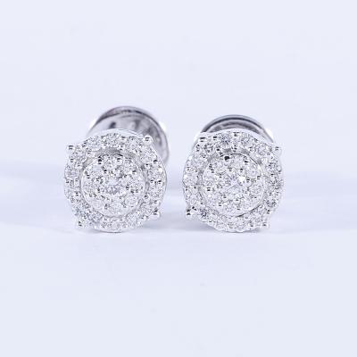 Clous d’oreilles en or blanc et diamants 2