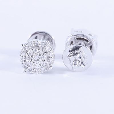 Clous d’oreilles en or blanc et diamants 2