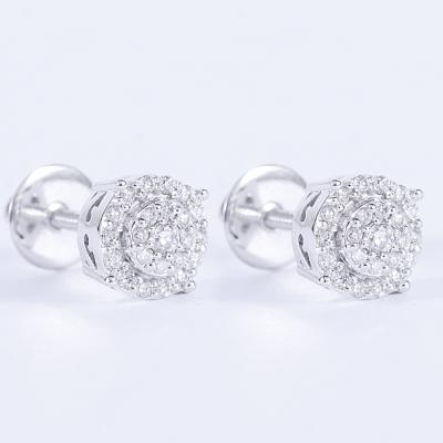 Clous d’oreilles en or blanc et diamants 2