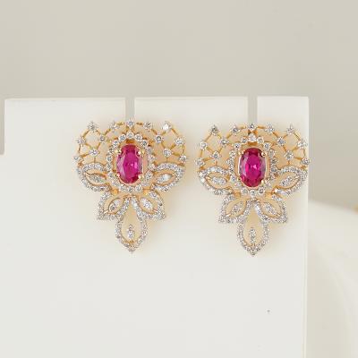 Collier en or jaune avec diamants et rubis 2