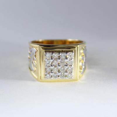 Yellow Gold Men’s Diamond Ring 2