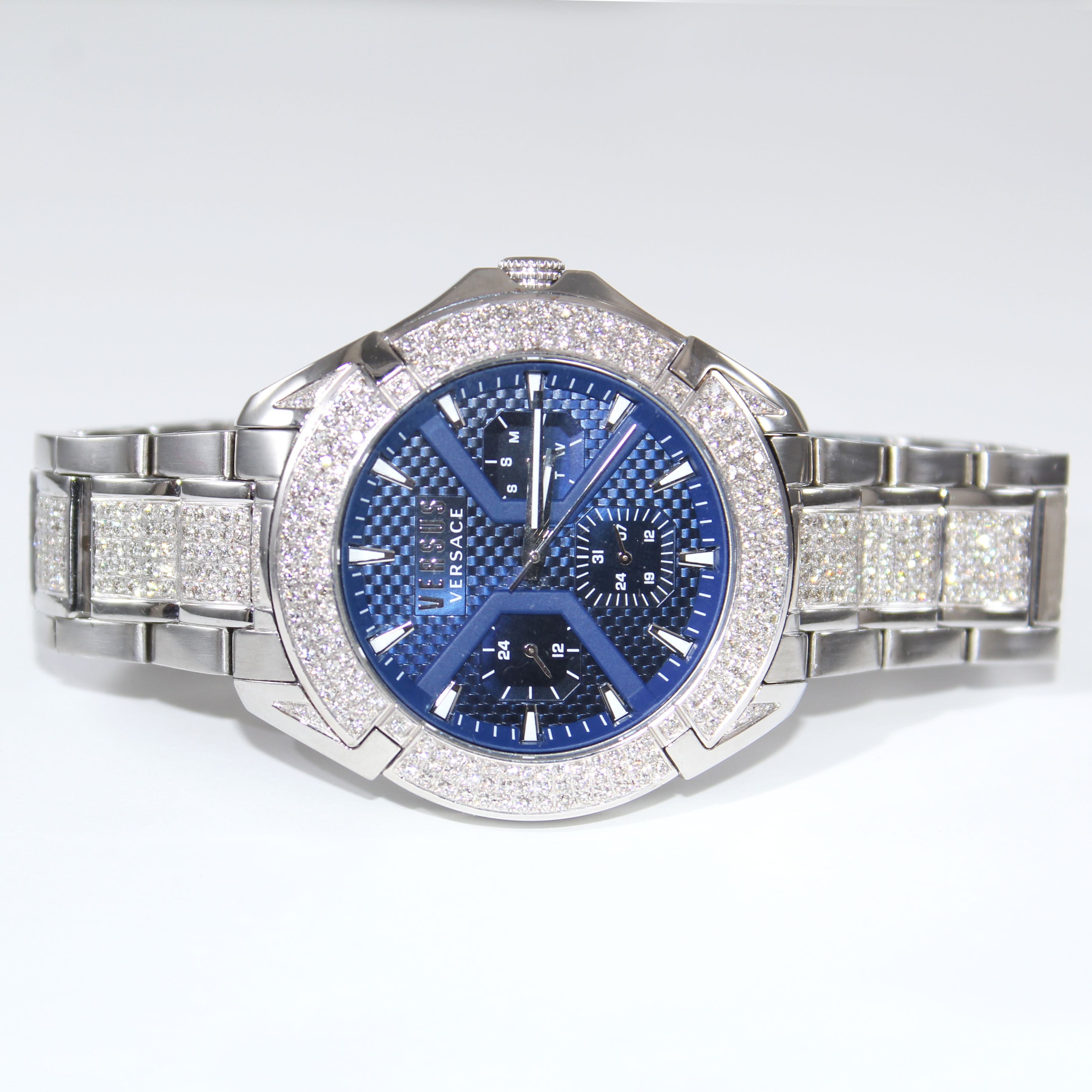 Montre diamant pour homme Versus Versace avec boîte et carte de garantie Bijoux et montres