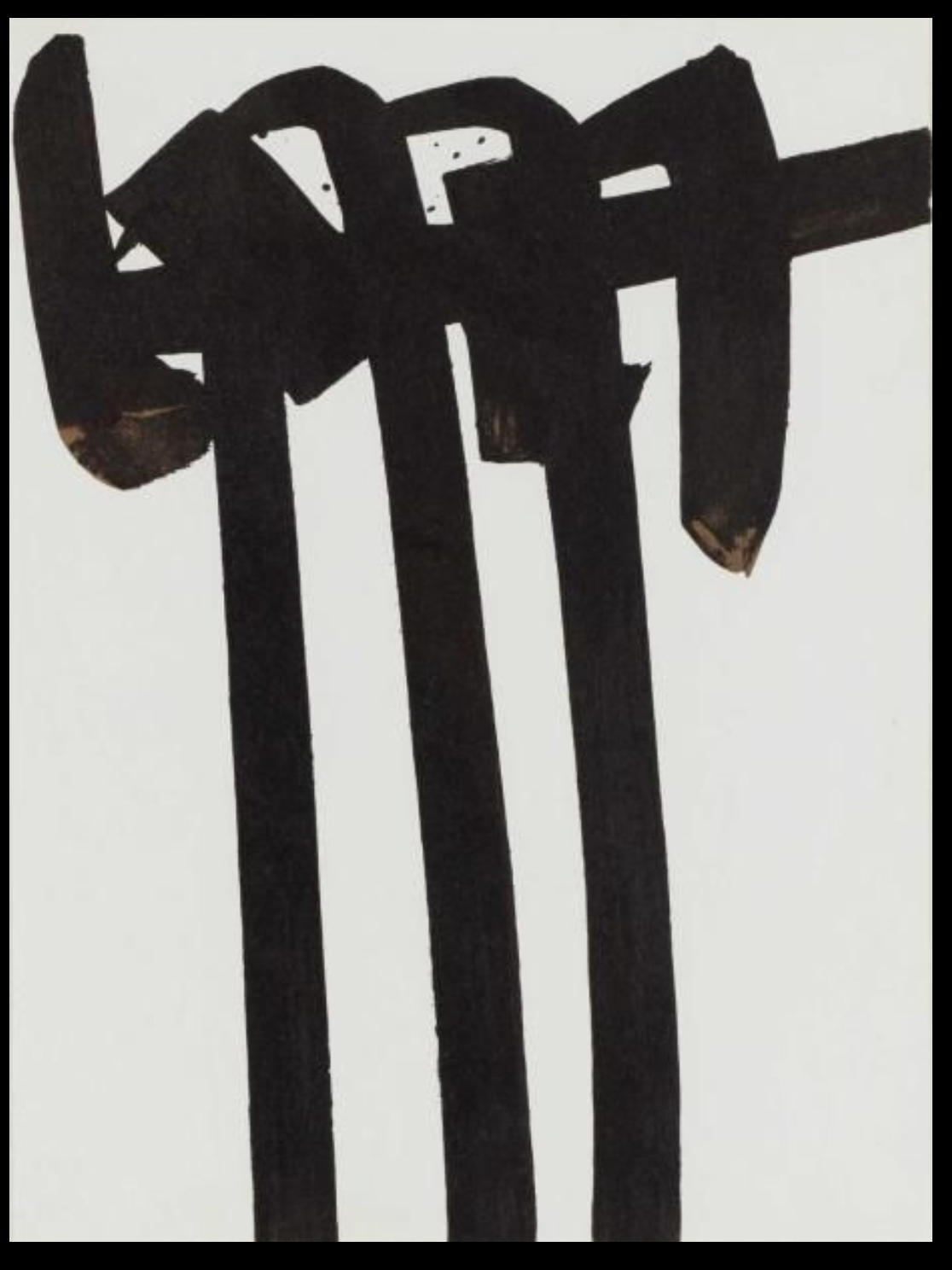 Lithographie Originale Pierre Soulages N°28 - 1970 - Format 31,5x24,5 Cm