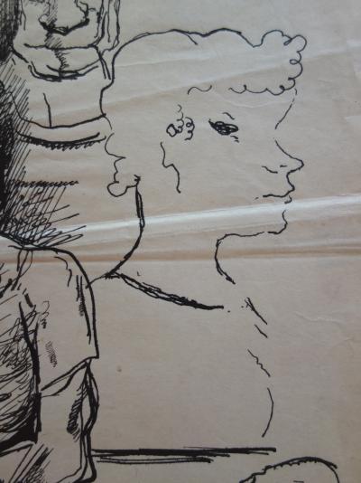 Edouard GOERG - Etude de marin et autres personnages - Dessin original signé 2