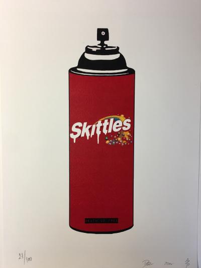 Death NYC - Skittles red spray, 2012 - Sérigraphie signée au crayon 2