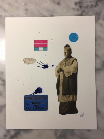 Christophe STOUVENEL - No Sense Cleansing, 2018 - Collage signé 2