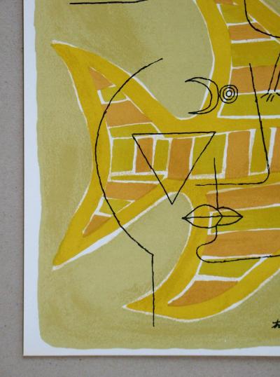 Victor BRAUNER - Traces interstices, 1963 - Originale Farblithografie 2