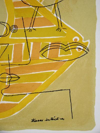 Victor BRAUNER - Traces interstices, 1963 - Originale Farblithografie 2