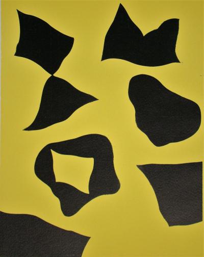 Jean Hans ARP - Es schneit nach oben, 1958 - Bois gravé original 2