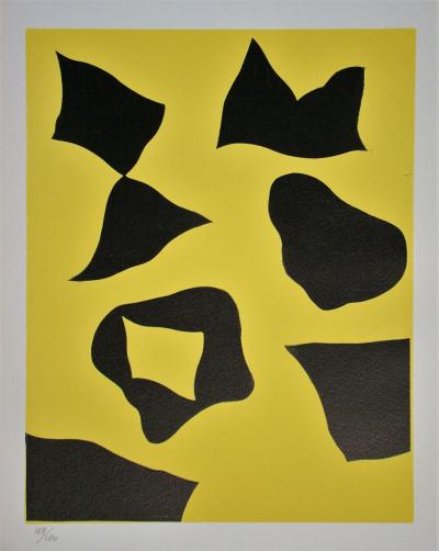 Jean Hans ARP - Es schneit nach oben, 1958 - Bois gravé original 2