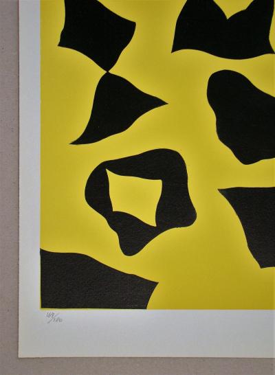 Jean Hans ARP - Es schneit nach oben, 1958 - Bois gravé original 2