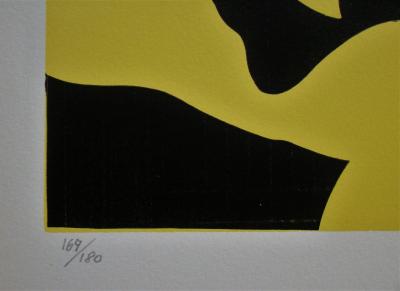 Jean Hans ARP - Es schneit nach oben, 1958 - Bois gravé original 2