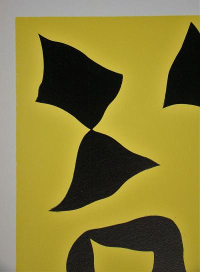Jean Hans ARP - Es schneit nach oben, 1958 - Bois gravé original 2