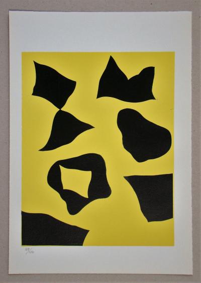 Jean Hans ARP - Es schneit nach oben, 1958 - Bois gravé original 2