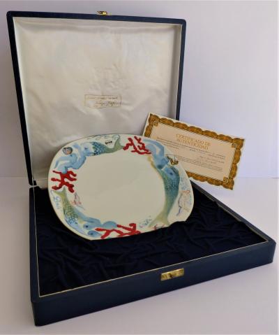 Salvador DALI (d’après) -  Les Sirènes - Assiette en porcelaine 2