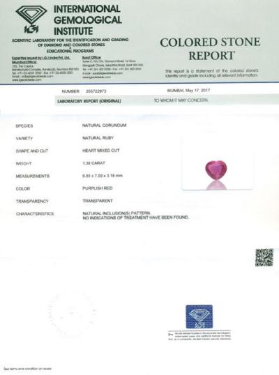 1.38 ct. Untreated Ruby BURMA, MYANMAR 2
