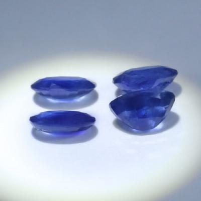 2,43 ct. Ensemble de 4 saphirs bleus 2