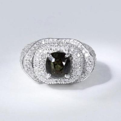 White Gold Very Exclusive Top Class Designer Alexandrite (Color Change) & Diamond Ring 2