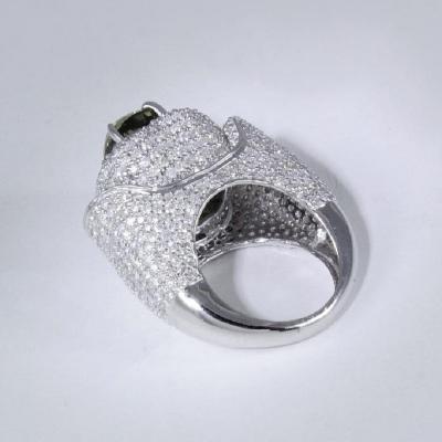 White Gold Very Exclusive Top Class Designer Alexandrite (Color Change) & Diamond Ring 2