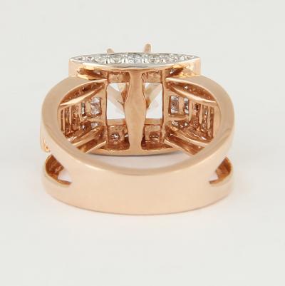 Bague Diamant Or Rose - Pierre centrale non montée 2
