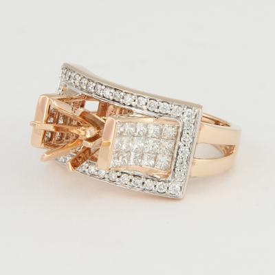 Bague Diamant Or Rose - Pierre centrale non montée 2