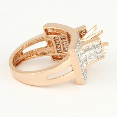 Bague Diamant Or Rose - Pierre centrale non montée 2