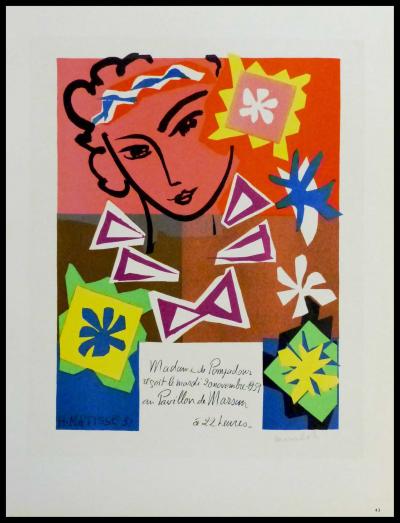 Henri MATISSE (d’après) - Madame de Pompadour, 1959 - Lithographie 2