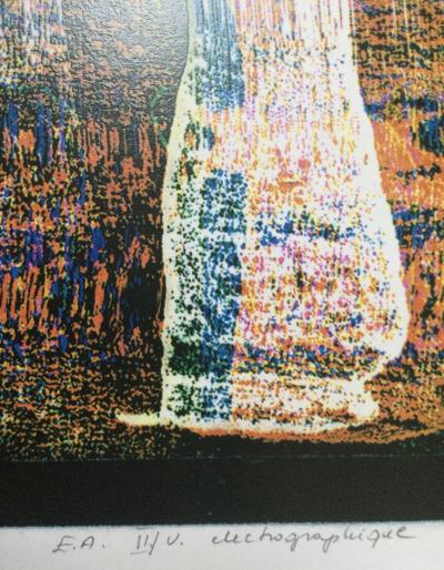 Agnès HAASZ - Sans titre ,1992 - Électrographie signée 2