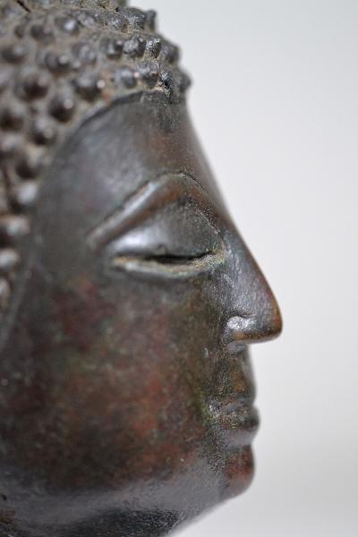 Thaïlande - Tête de Bouddha en bronze, XIXème siècle 2