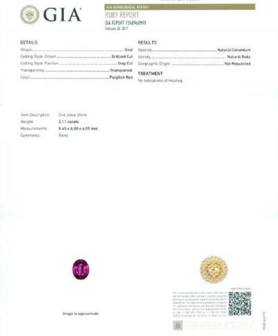 2,11 ct. Rubis non traité BURMA, MYANMAR 2