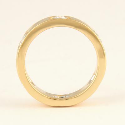 Yellow Gold Cartier Inspired and style Eternity Diamond Band Ring 2