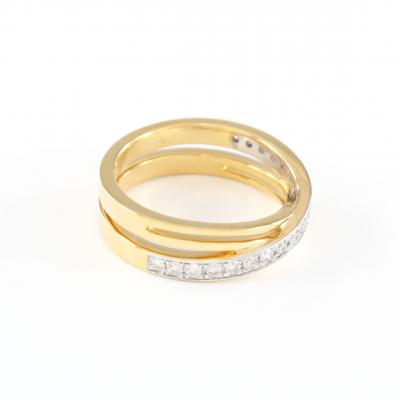 Bague en or jaune et diamants dans le goût de Cartier 2