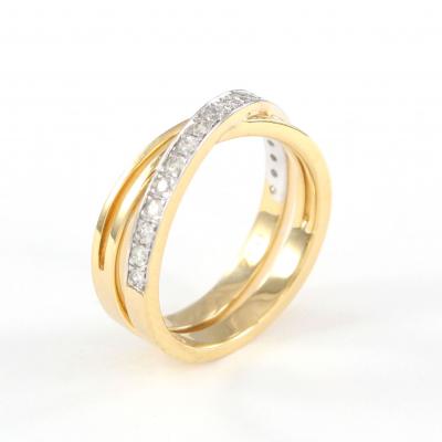 Bague en or jaune et diamants dans le goût de Cartier 2