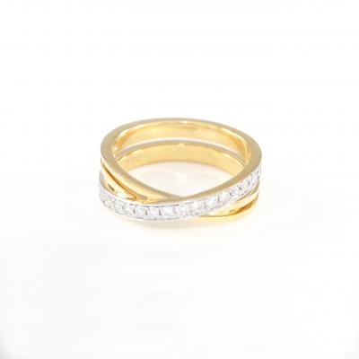 Bague en or jaune et diamants dans le goût de Cartier 2