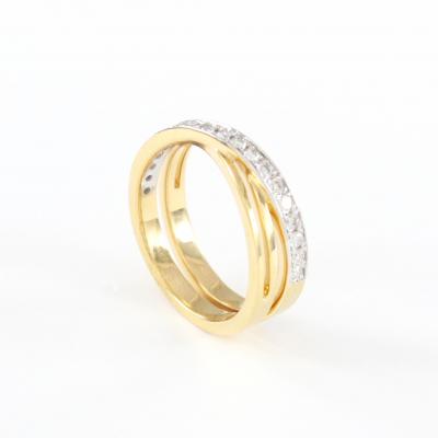 Bague en or jaune et diamants dans le goût de Cartier 2