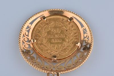 Pendentif Pièce de 20 Francs en or jaune 18 carats 2