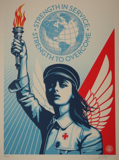 Shepard FAIREY (OBEY) : Angel of Hope - Sérigraphie originale signée 2