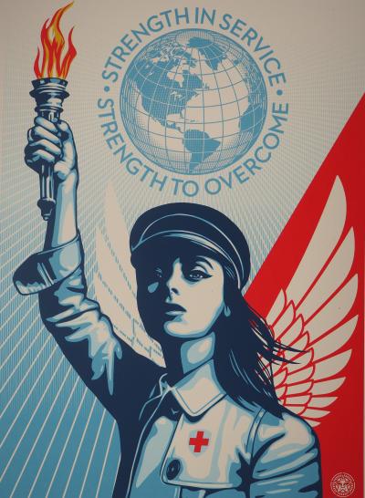 Shepard FAIREY (OBEY) : Angel of Hope - Sérigraphie originale signée 2