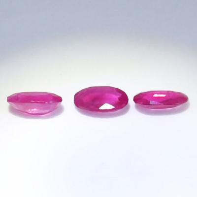 0.67 ct. Set of 3 Rubies BURMA, MYANMAR 2