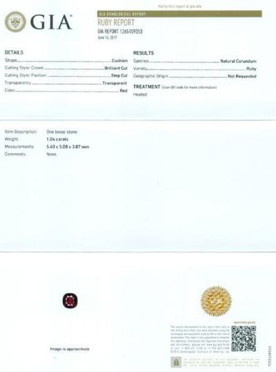 1,04 ct. Rubis MOZAMBIQUE 2