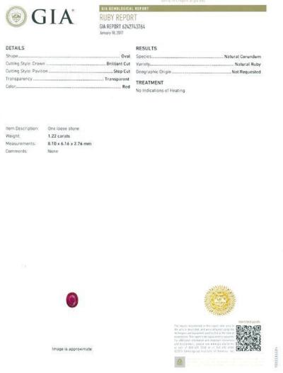 1,22 ct. Rubis non traité BURMA, MYANMAR 2