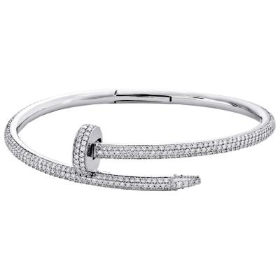 Bracelet en or blanc et diamants dans le goût de Cartier 2