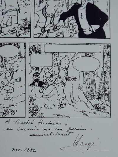 Hergé - Tintin Les Bijoux de la Castafiore - Sérigraphie 2