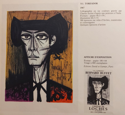 Bernard BUFFET - Le Toréador, 1967 - Lithographie signée au crayon 2