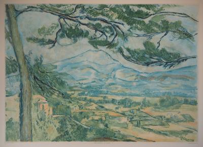 Paul CÉZANNE (d’après) : La Montagne Sainte Victoire au Grand Pin - Gravure signée 2