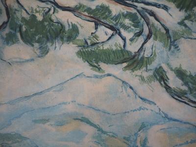 Paul CÉZANNE (d’après) : La Montagne Sainte Victoire au Grand Pin - Gravure signée 2