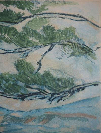 Paul CÉZANNE (d’après) : La Montagne Sainte Victoire au Grand Pin - Gravure signée 2