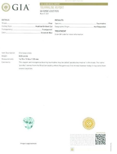 8,80 ct. Tourmaline Paraiba 2