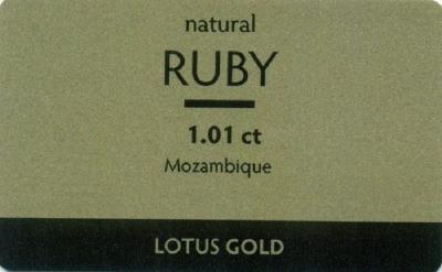1,01 ct. Rubis non traité MOZAMBIQUE 2