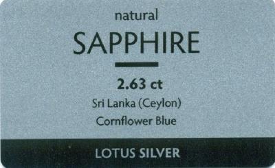 2.63 ct. Cornflower Blue Sapphire 2